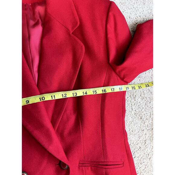 Women's Red Wool Pendleton Blazer L - Picture 4 of 5